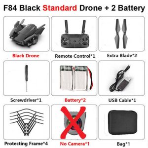 F84 Quadcopter Wireless RC Drone With 4K/5MP/0.3MP HD Camera WiFi FPV Helicopter Foldable Airplane For Children Gift Toy black_No camera 2B  |   RC Drones RC Drones Black + No camera 2B