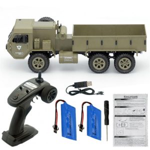 Fayee FY004A 1/16 2.4G 6WD Rc Car Proportional Control US Army Military Truck RTR Model Toys Without camera +2 batteries_1:16  |   RC Cars RC Cars RC Cars