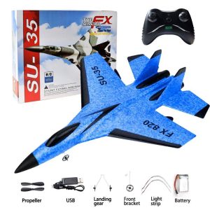 Foam Fx620 Remote Control Glider Fixed Wing Su Su35 Fighter Jet Electric Model Toy Plane Free of Assembly Blue  |   RC Helicopters RC Drones & Vehicles Blue