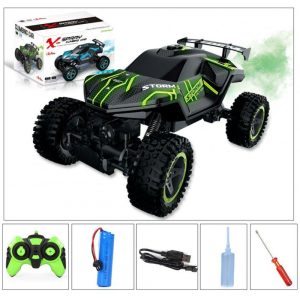 Four-wheel Drive Remote Control Car Toy Stunt Off-road Climbing Rc Car With Spray Light For Children Gifts Green  |   RC Cars RC Cars Green