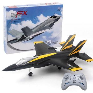 Fx935 Rc Airplane 2.4g 4ch F35 Fighter Epp Drone Remote Control Plane Electric Rc Aircraft Model Toys Black  |   RC Helicopters RC Drones & Vehicles Black 4CH