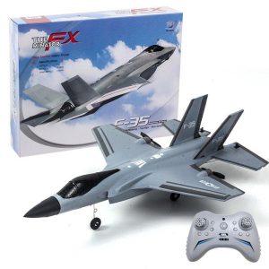 Fx935 Rc Airplane 2.4g 4ch F35 Fighter Epp Drone Remote Control Plane Electric Rc Aircraft Model Toys Gray  |   RC Helicopters RC Drones & Vehicles Gray 4CH