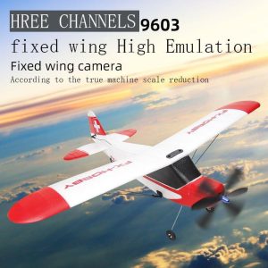 FX9603 J3 RC Plane 2.4GHz 3CH Fixed Wing Brushless RC Airplane 520mm Wing Span USB Charging RC Glider Model Toys  |   RC Helicopters RC Drones & Vehicles As picture show