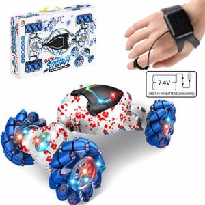 Gesture Induction Double-sided Twisting Car Four-wheel Drive Remote Control Car 1825-10 watch induction double-sided car (red)_1:12  |   RC Cars RC Cars 1825-10 watch induction double-sided car (red) + 1:12