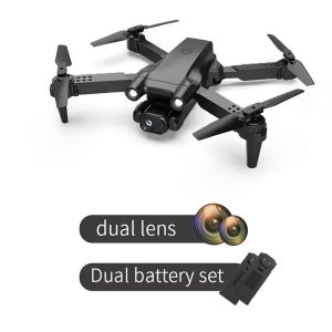 Gt2 Mini Drone 4k Dual Camera 2.4g Drone Fpv Air Pressure Fixed Height RC Foldable Quadcopter Toys Black 2 Batteries  |   RC Drones RC Drones Black 4k 2 batteries