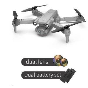 Gt2 Mini Drone 4k Dual Camera 2.4g Drone Fpv Air Pressure Fixed Height RC Foldable Quadcopter Toys Gray 2 Batteries  |   RC Drones RC Drones Gray - 4K 2 Batteries