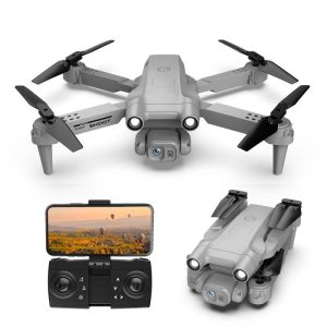 Gt2pro Folding Drone Hd 4k Dual Camera Aerial Photography Quadcopter Long Endurance RC Aircraft Gray 2 Batteries  |   RC Drones RC Drones Gray Dual Camera 2 Batteries