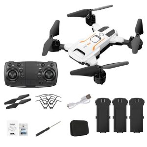 Gt3 Mini Drone 4k HD Dual Camera Optical Flow Position Aerial Photography Fpv RC Foldable Quadcopter White 3 Batteries  |   RC Drones RC Drones RC Drones