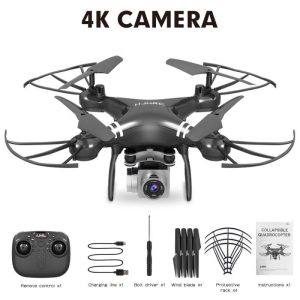 HJ101 Wifi Camera Air Pressure Fixed Height Face Recognition Drone Black 4K+ face recognition  |   RC Drones RC Drones Black 4K+ face recognition