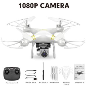 HJ101 Wifi Camera Air Pressure Fixed Height Face Recognition Drone White 1080P+ face recognition  |   RC Drones RC Drones RC Drones