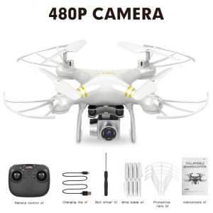 HJ101 Wifi Camera Air Pressure Fixed Height Face Recognition Drone White 480P+ face recognition  |   RC Drones RC Drones RC Drones