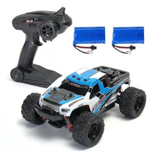 HS 18301/18302 1/18 2.4G 4WD 40 + MPH High Speed Big Foot RC Racing Car OFF-Road Vehicle Toys  blue 2 batteries  |   RC Cars RC Cars Blue + 2 batteries