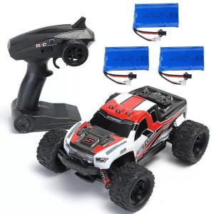 HS 18301/18302 1/18 2.4G 4WD 40 + MPH High Speed Big Foot RC Racing Car OFF-Road Vehicle Toys  red 3 batteries  |   RC Cars RC Cars RC Cars