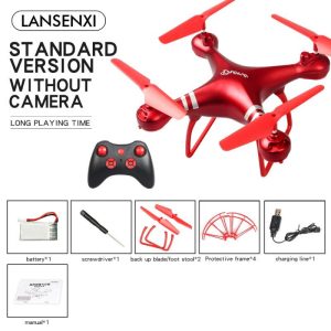 [Indonesia Direct] LF608 Wifi FPV RC Drone Quadcopter with 0.3MP/2.0MP/5.0MP Camera Get the Longer Playing Time Red without camera  |   RC Drones RC Drones RC Drones