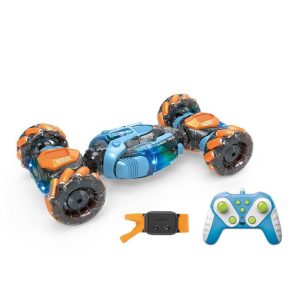 Kids RC Car Toy Gesture Sensing Double-sided Twist Stunt Car Electric Racing Off-Road Vehicle Model Toys Blue  |   RC Cars RC Cars Blue