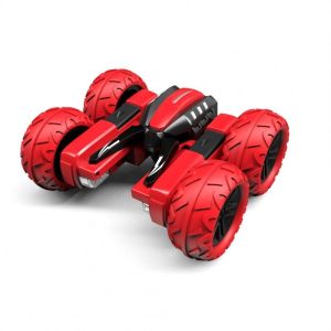 Kids Remote Control Car Toy Double-Sided 360 Degree Rotating 4wd Stunt RC Car with Light Red  |   RC Cars RC Cars RC Cars