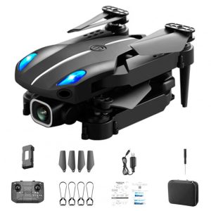 Ky907 Mini Drone with Camera Smart Obstacle Avoidance Folding Remote Control Quadcopter Toys Black A 3 Batteries  |   RC Drones RC Drones Black A 3 batteries