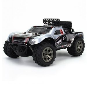 KYAMRC 1:18 Remote Control Short Pickup Car Model 2.4g Remote Control Big-foot Off-road Vehicle Toy For Boys 1885A – Silver  |   RC Cars RC Cars 1885A - Silver