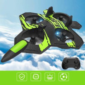 Lm19-B F22 Fighter 125mm Wingspan 2.4ghz One-Key 360° Aerobatic Four Motor Epp Fpv RC Airplane Glider Green A  |   RC Helicopters RC Drones & Vehicles Green A + English version