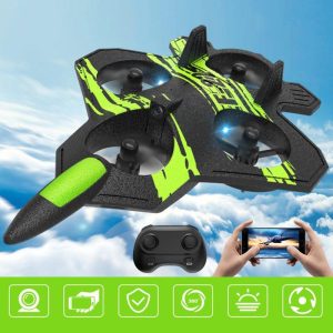 Lm19-B F22 Fighter 125mm Wingspan 2.4ghz One-Key 360° Aerobatic Four Motor Epp Fpv RC Airplane Glider Green B  |   RC Helicopters RC Drones & Vehicles Green B + English version