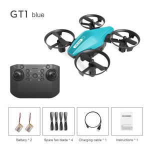 Mini 2.4g Remote Control Drone 4-channel 6-axis Quadcopter Remote Control Aircraft Toy for Boys Gifts Blue 2 Batteries  |   RC Quadcopters RC Drones & Vehicles Blue + 2 batteries