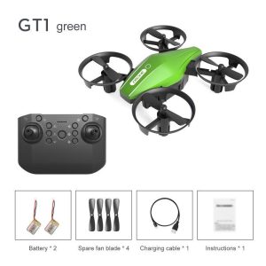 Mini 2.4g Remote Control Drone 4-channel 6-axis Quadcopter Remote Control Aircraft Toy for Boys Gifts Green 2 Batteries  |   RC Quadcopters RC Drones & Vehicles Green 2 batteries