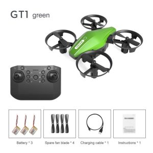 Mini 2.4g Remote Control Drone 4-channel 6-axis Quadcopter Remote Control Aircraft Toy for Boys Gifts Green 3 Batteries  |   RC Quadcopters RC Drones & Vehicles Green + 3 batteries