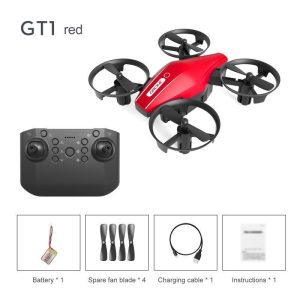 Mini 2.4g Remote Control Drone 4-channel 6-axis Quadcopter Remote Control Aircraft Toy for Boys Gifts Red 1 Battery  |   RC Quadcopters RC Drones & Vehicles RC Quadcopters