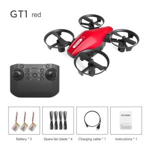 Mini 2.4g Remote Control Drone 4-channel 6-axis Quadcopter Remote Control Aircraft Toy for Boys Gifts Red 3 Batteries  |   RC Quadcopters RC Drones & Vehicles RC Quadcopters