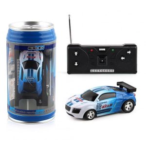 Mini Cans Remote Control Car With Light Effect Electric Racing Car Model Toys For Children Birthday Gifts blue  |   RC Cars RC Cars Blue