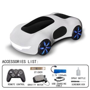 Remote Control Car Concept RC Toy Car With Dual Spray Light Electric Stunt Car Model With Gesture Remote Control For Boys Gifts Collection White with Watch  |   RC Cars RC Cars RC Cars