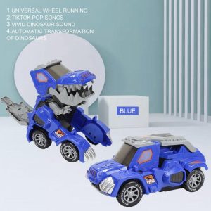 Remote Control Car Deformation Automatic Transform  with Light and Music Toy Car for Children Gift blue  |   RC Cars RC Cars Blue