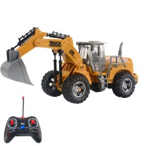 Remote Control Engineering Car With Lights Usb Rechargeable Excavator Bulldozer Children Model Car Toy 166 excavator small package  |   RC Cars RC Cars 166 excavator small package