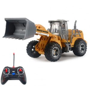 Remote Control Engineering Car With Lights Usb Rechargeable Excavator Bulldozer Children Model Car Toy 169 bulldozer small package  |   RC Cars RC Cars 169 bulldozer small package