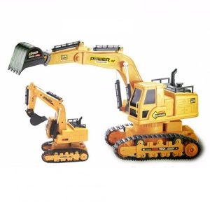 Remote Control Excavator Toy 10-channel Charging Simulation Engineering Vehicle with Music Light for Birthday Gifts  |   RC Cars RC Cars 1:12