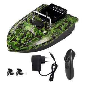 Remote Control Fishing Bait Boat Smart Fixed Speed Cruise 1.5kg 500m Dual Night Light Camouflage Green EU Plug  |   RC Boats RC Boats Camouflage green (EU Plug)