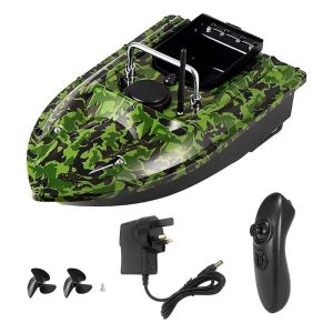 Remote Control Fishing Bait Boat Smart Fixed Speed Cruise 1.5kg 500m Dual Night Light Camouflage Green UK Plug  |   RC Boats RC Boats Camouflage green (UK Plug)