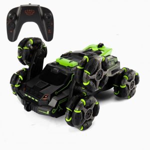 Remote Control Six Wheel Stunt Car Gesture Gravity Control Multifunctional Watch Remote Control 2.4g Children Toy Car Green single control version  |   RC Cars RC Cars Green single control version