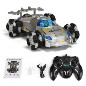 Remote Control Spray Racing Car Electric Stunt Drift Racing Car Toy For Kids Holiday Birthday Gifts silver  |   RC Cars RC Cars RC Cars