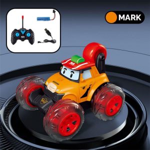 Remote Control Stunt Car With LED Lights 360 Degree Rotation Flipping Rechargeable Rc Car Model Toys For Boy Girls Birthday Gifts Orange 1 battery  |   RC Cars RC Cars Orange 1 battery