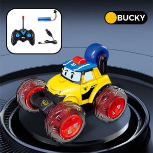 Remote Control Stunt Car With LED Lights 360 Degree Rotation Flipping Rechargeable Rc Car Model Toys For Boy Girls Birthday Gifts yellow 1 battery  |   RC Cars RC Cars RC Cars