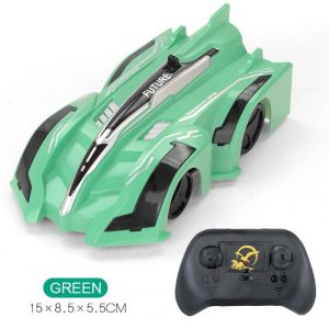 Remote Control Wall Climbing Car Four-channel Suction Stunt Car Model Toys With Colorful Lights For Boys Gifts green  |   RC Cars RC Cars Green