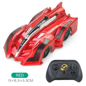 Remote Control Wall Climbing Car Four-channel Suction Stunt Car Model Toys With Colorful Lights For Boys Gifts red  |   RC Cars RC Cars RC Cars