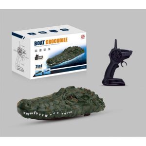 RH702 2.4G RC Boat Simulation Crocodile Head Racing Boat Electric Waterproof Spoof Toy green  |   RC Boats RC Boats Green