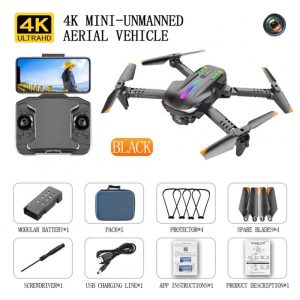 S1 Wi-fi Mini Drone With Wifi Signal Obstacle Avoidance Function Single /dual Camera 4k Infrared Drone Black 1 Battery  |   RC Drones RC Drones Black 1 battery