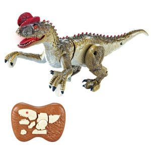 Simulation 2.4g Remote Control Dinosaur Electric Mini Velociraptor Dilophosaurus Model Toys Yellow  |   RC Cars RC Cars RC Cars