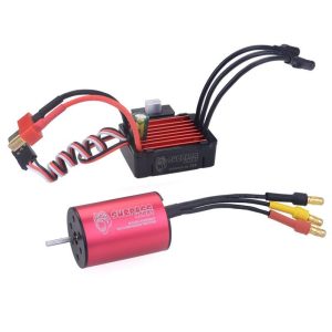 Surpass Hobby 2435 4500kv Brushless Motor + 25A Brushless Speed Controller ESC Waterproof 2S for 1/16 RC Car  red  |   RC Accessories RC Accessories RC Accessories