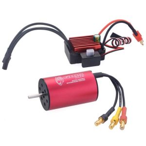 Surpass Hobby 2440 4000kv Brushless Motor + 35A Brushless Speed Controller ESC Waterproof 2S For 1/16 RC Car red  |   RC Accessories RC Accessories RC Accessories