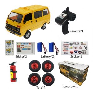 Wpl D42 Van 1:10 Tj110 Drift Remote  Control  Car With Sticker Metal Tire Large-angle Steering Children Gifts Play Toys For Boys Red 2 battery  |   RC Cars RC Cars RC Cars