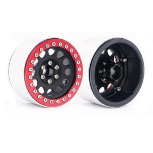 4PCS Aluminum 2.2 Beadlock Wheel Rims for1/10 RC Rock Crawler Axial SCX10 RR10 Wraith 90048 90018 Traxxas TRX4 TRX-6 Black inner ring (red outer ring)  |   RC Accessories RC Accessories Black inner ring (red outer ring)